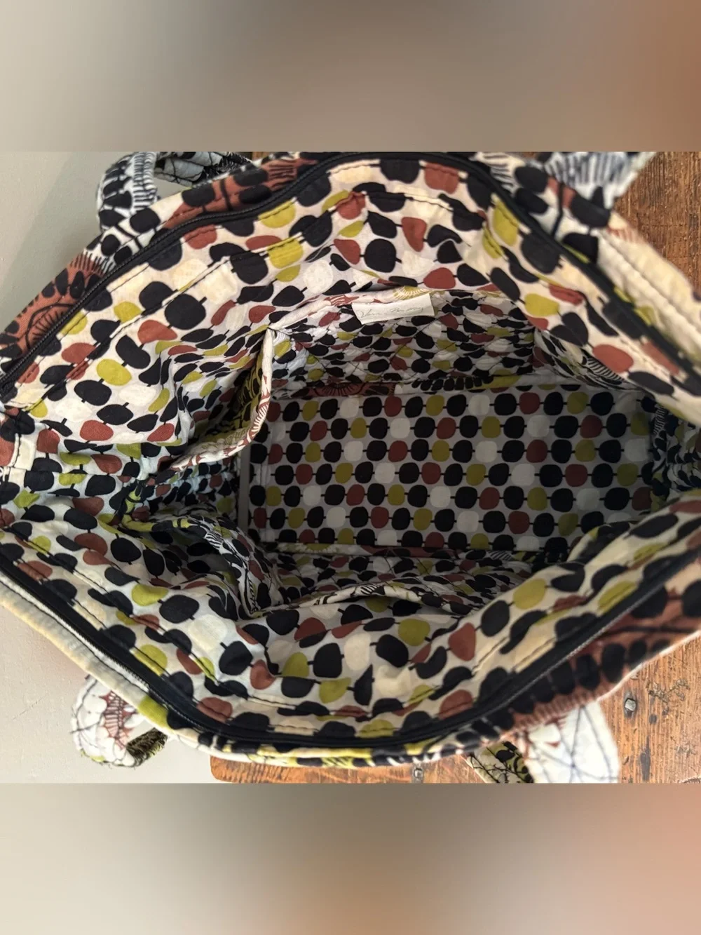 Retired Vera Bradley Villager Tote in “Cocoa Moss”